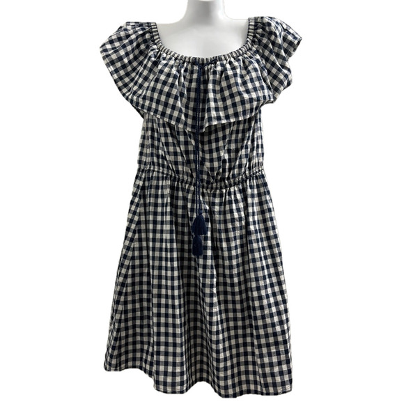 SO 100% Cotton Blue and White Off-the-Shoulder Sundress
Size XLarge - Picture 1 of 6